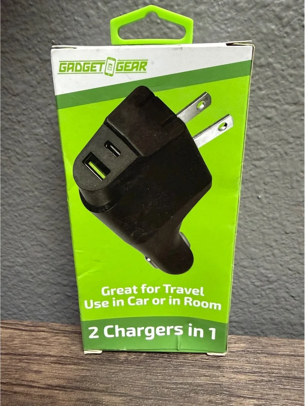 Gadget To Gear 2in1 Dual Source Charger 3.1A Rapid Wall Block Car Adapter New